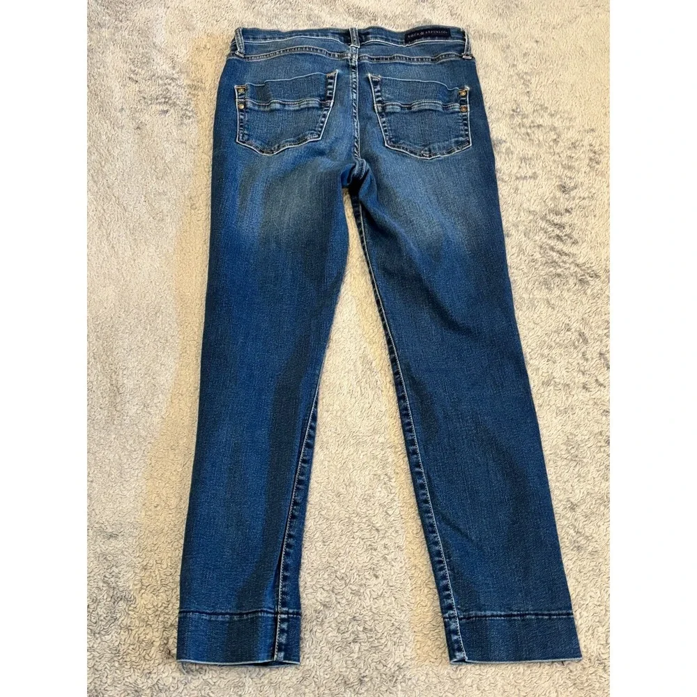 Rock & Republic Jeans Womens 10M Blue Kashmere Ankle Zipper Stretch Slim Skinny